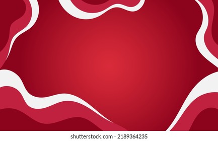 Red abstract wave background. Vector illustration