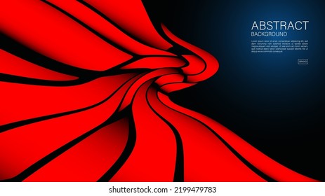 Red abstract wave background, wave vector, Geometric vector, Minimal Texture, web background, red cover background design, flyer template, banner, book cover, wall decoration wallpaper. vector