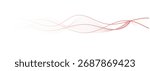  Red abstract wave thin curved lines graphic for design