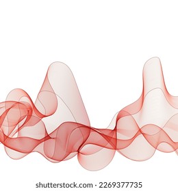 red abstract wave. vector image. presentation template