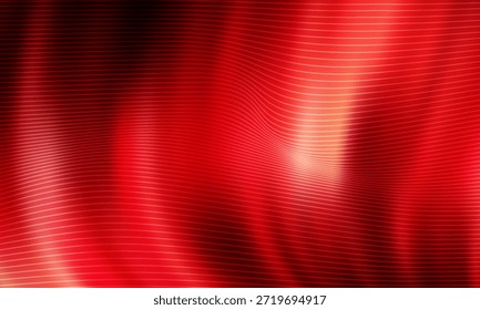 Fundo De Ondas Abstratas Vermelhas Com Textura De Fita Brilhante Para Design E Marketing