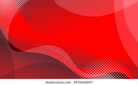 Red abstract waves background Vector