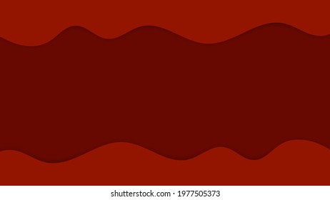 Red abstract wavy background wallpaper. 3D paper cut shape style. Vector design layout for business or presentation.