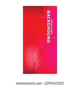 Diseño de banner vertical geométrico y ondulado abstracto rojo
