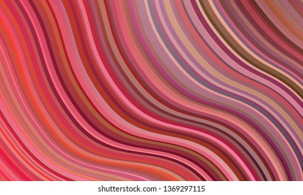 Red abstract wavy lines background with blurry gradient, vector clear template for your modern design