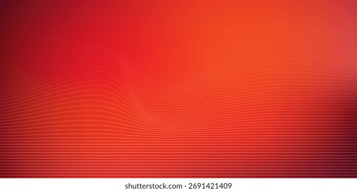 roter abstrakter wellenförmiger Hintergrund. Modernes Trenddesign in Vektorgrafik