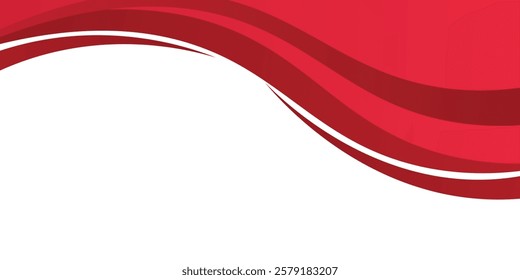 Red abstract wavy presentation background. Vector illustration design for business presentation, banner, cover, web, flyer, card, poster, texture, slide, magazine, and powerpoint modern arts design
