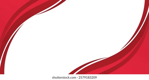 Red abstract wavy presentation background. Vector illustration design for business presentation, banner, cover, web, flyer, card, poster, texture, slide, magazine, and powerpoint modern arts design