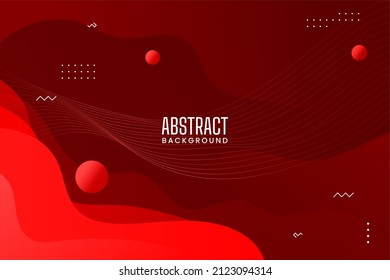red abstract wavy web banner background design