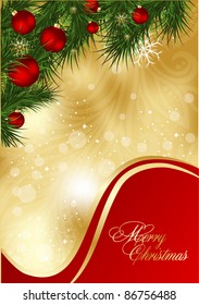 red abstract xmas card