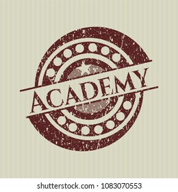  Red Academy rubber grunge seal
