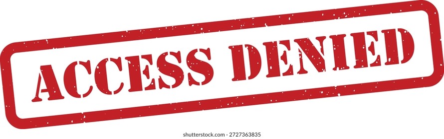Red access denied stamp on white background