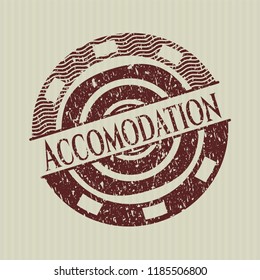 Red Accomodation rubber stamp