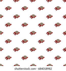 Red accordion pattern