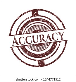 Red Accuracy distress grunge stamp