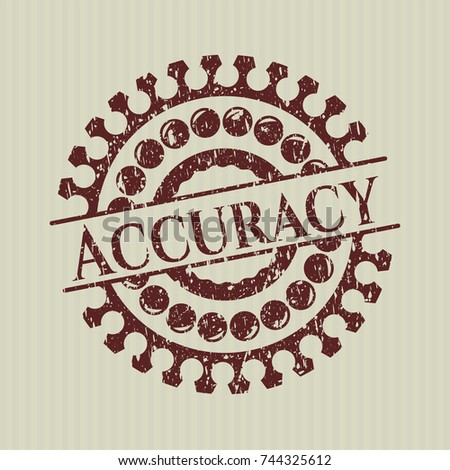 Red Accuracy rubber grunge stamp