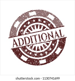 Red Additional distressed rubber grunge texture stamp