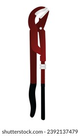 Red adjustable pliers. vector illustration