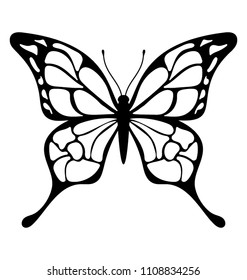 
Red admiral butterfly solid icon image design
