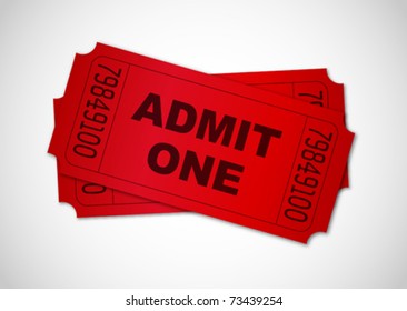 Red Admit One Tickets