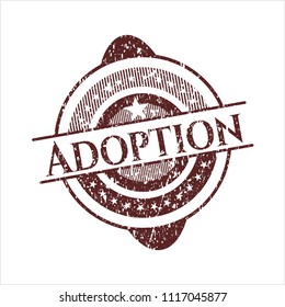 Red Adoption rubber grunge texture seal