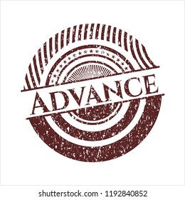 Red Advance rubber grunge texture stamp