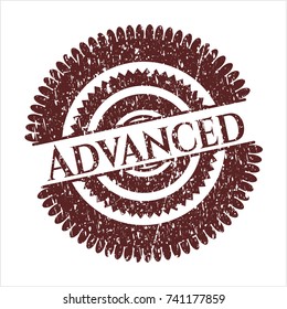 Red Advanced grunge stamp