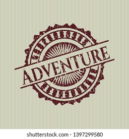 Red Adventure rubber grunge texture seal