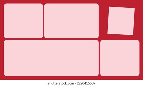 Red Aesthetic Minimalist Desktop Organizer Wallpaper