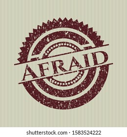 Red Afraid distressed rubber seal