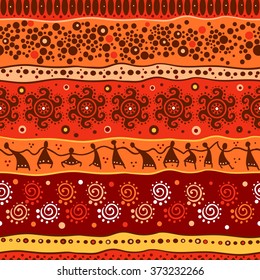 Red African Pattern