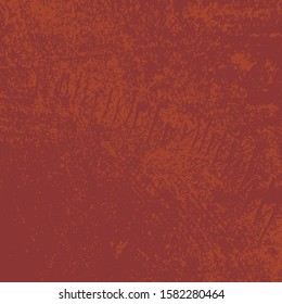 Red aged grainy messy template. Distress urban used texture. Grunge rough dirty background. Brushed black paint cover. Renovate wall scratched backdrop. Empty aging design element. EPS10 vector.
