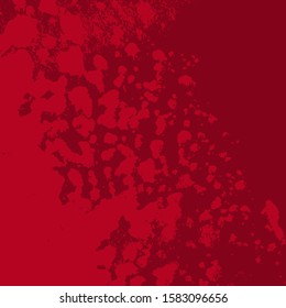 Red aged grainy messy template. Distress urban used texture. Grunge rough dirty background. Brushed black paint cover. Renovate wall scratched backdrop. Empty aging design element. EPS10 vector.