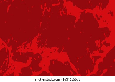 Red aged grainy messy template. Distress urban used texture. Grunge rough dirty background. Brushed color paint cover. Renovate wall scratched backdrop. Empty aging design element. EPS10 vector.