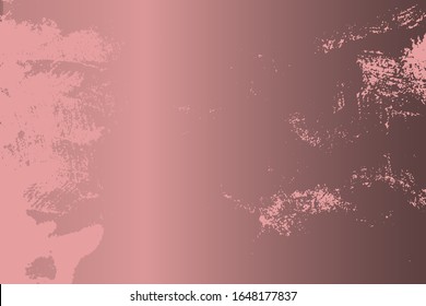 Red aged grainy messy template. Distress urban used texture. Grunge rough dirty background. Brushed color paint cover. Renovate wall scratched backdrop. Empty aging design element. EPS10 vector.