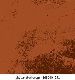Plantilla desordenada de grano rojo envejecido.Tejido urbano usado en peligro. Borra un fondo sucio y áspero. Tapa de pintura de color cepillado. Renovar fondo rayado en la pared. Elemento de diseño obsoleto vacío. Vector EPS10.