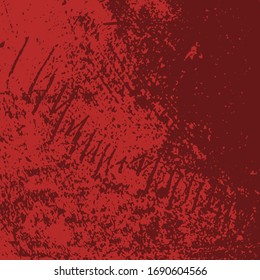 Plantilla desordenada de grano rojo envejecido.Tejido urbano usado en peligro. Borra un fondo sucio y áspero. Tapa de pintura de color cepillado. Renovar fondo rayado en la pared. Elemento de diseño obsoleto vacío. Vector EPS10.