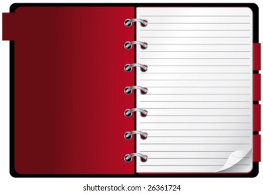 Red agenda vector illustration