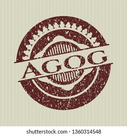 Red Agog distressed rubber grunge texture seal