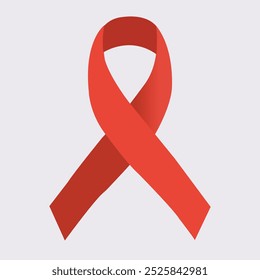 Rotes Aids-Aufklärungsband, das für die Unterstützung und Sensibilisierung im Bereich HIV/Aids entwickelt wurde. Einfaches und modernes Design, geeignet für Gesundheitskampagnen und den Welt-Aids-Tag