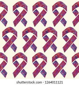 Red AIDS awareness ribbon vector background