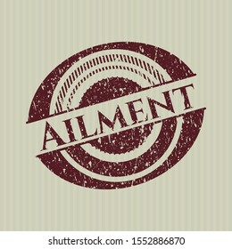 Red Ailment rubber seal with grunge texture