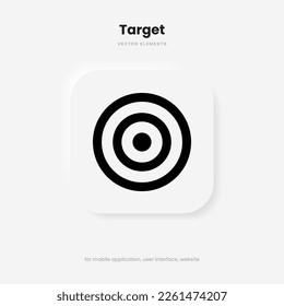 Red aim, arrow, idea, perfect hit, winner, target, goal, success, pin icon symbol sign. Gun sight, purpose icon. Target icon. Aim symbol for UI UX websites mobile app.