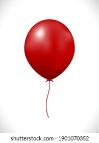 Red Air Balloon Flying  3d Icon