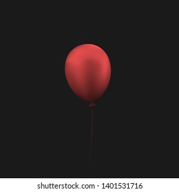 Red air flying balloon Vector illustration