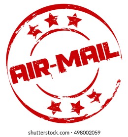 Red Air Mail Stamp