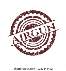 Red Airgun distressed rubber grunge stamp