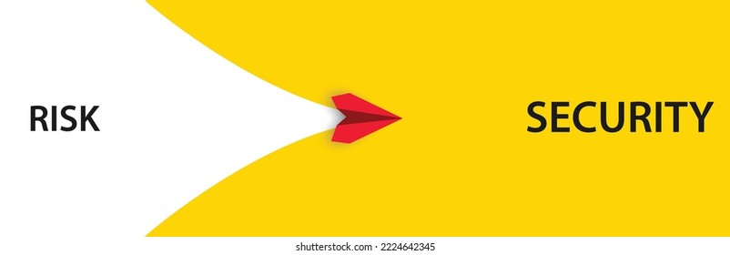 Red airplane flying from risk to security.risk management.
New ideas creativity and innovative solution business concept. Thinking different, Business leader, personality development idea concept.