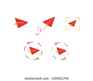 red airplane icon