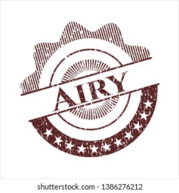 Red Airy distress grunge style stamp
